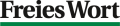 Logo of Freies Wort in bold black serif type with a green underline.